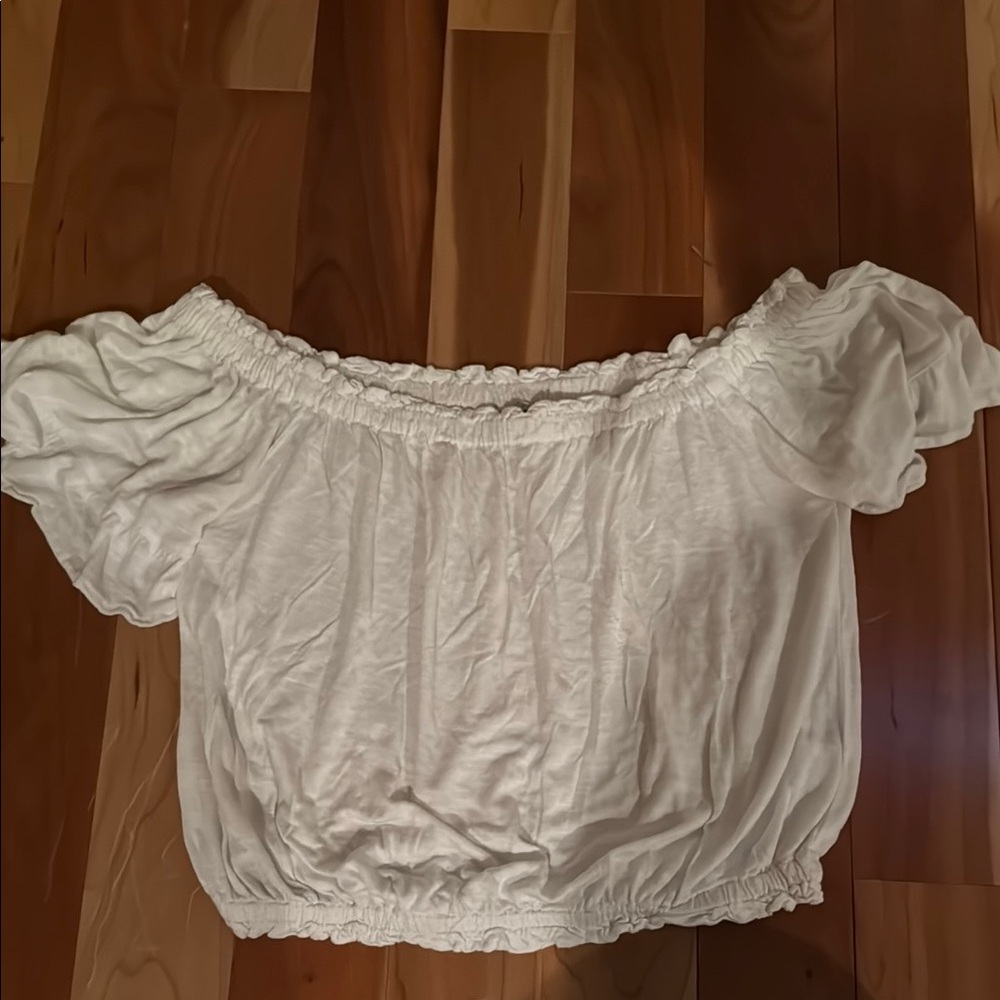 Emma & Sam Off-Shoulder White Top